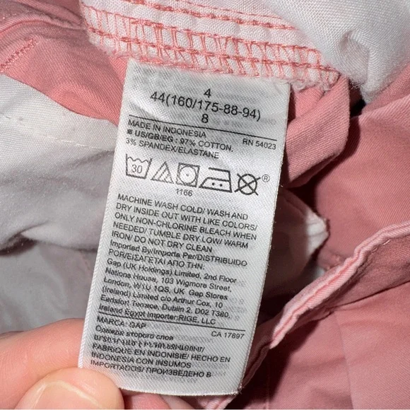 GAP Girlfriend Khaki Pink Salmon Chinos - Picture 9 of 9